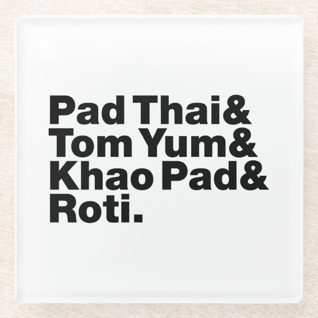 Thai Street Food Glasuntersetzer (Vorderseite)