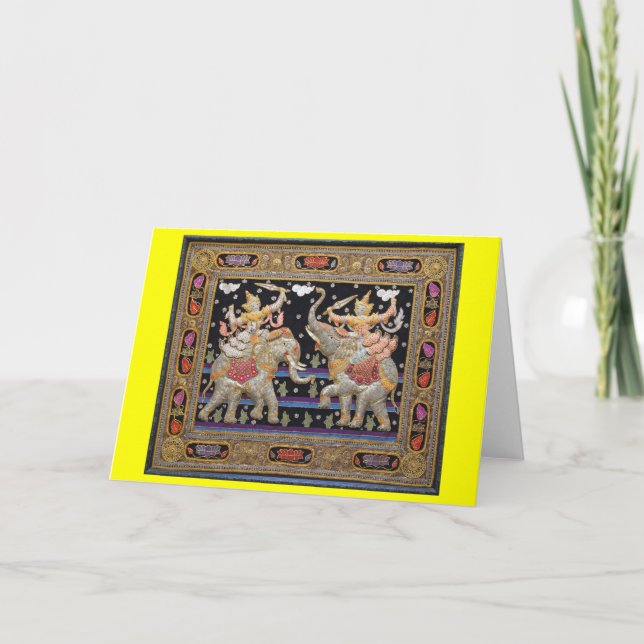 Thai Tapestry - Blank Grußkarte Karte (Vorderseite)