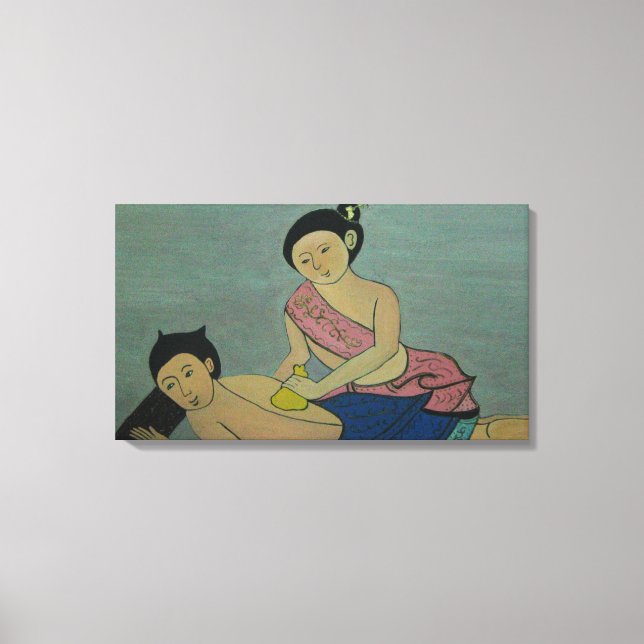 Thai Traditionelle Massage Leinwanddruck (Vorderseite)