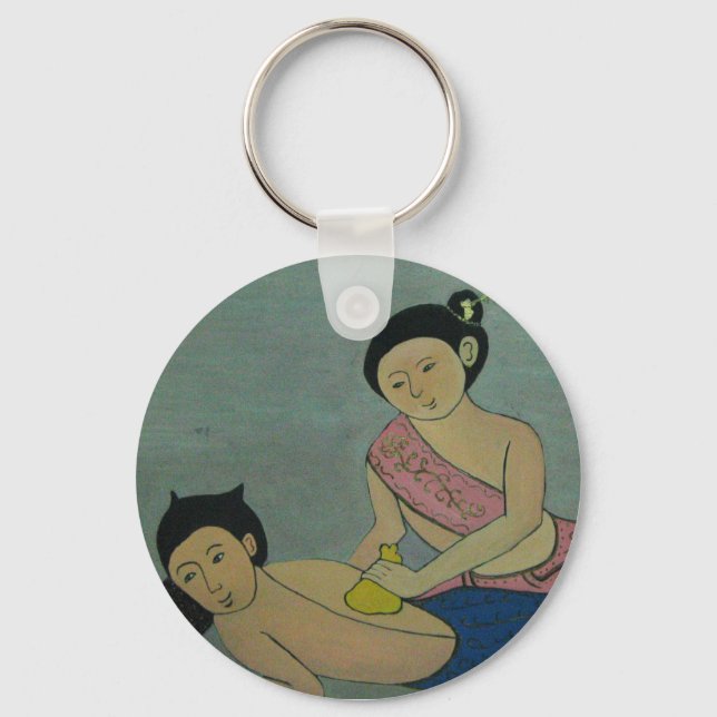 Thai Traditionelle Massage Schlüsselanhänger (Vorderseite)