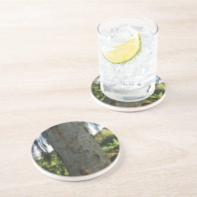 Thai Tree Graffiti Getränkeuntersetzer (Seite)