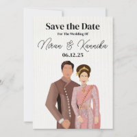 Thai Wedding Illustriert Couple