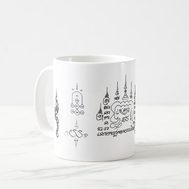 Thai Yantra für Glückspilz Coffee Tasse (Vorderseite Links)