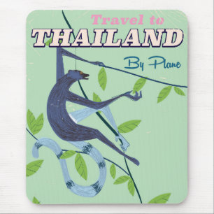 Thailand-Affe Vintage-Reiseprint Mousepad