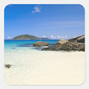 Thailand, Andaman-Meer. Ko Miang Insel Similan Quadratischer Aufkleber