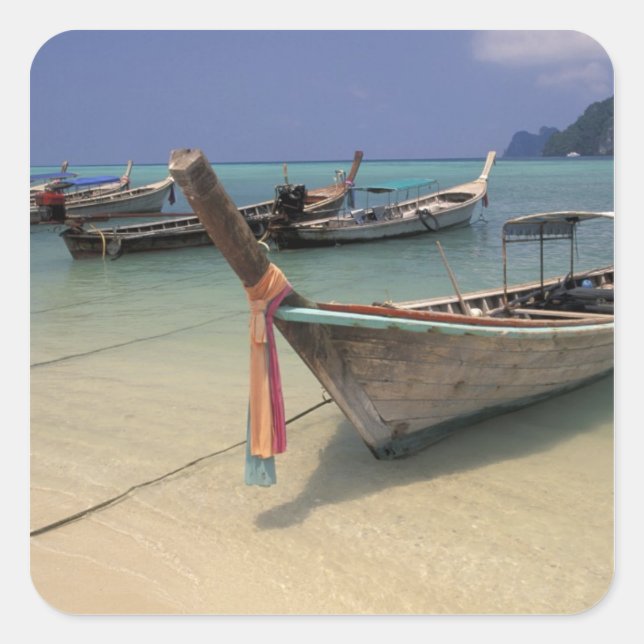 Thailand, Andamansee, Ko Phi Phi Island, Quadratischer Aufkleber (Vorderseite)