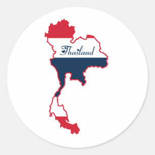 Thailand-Aufkleber Runder Aufkleber