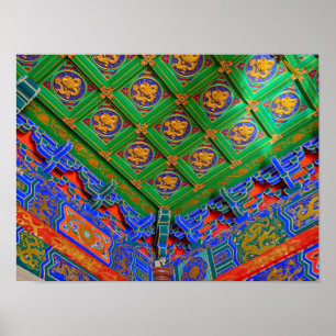 Thailand, Bangkok   Drachen-Tempel Poster