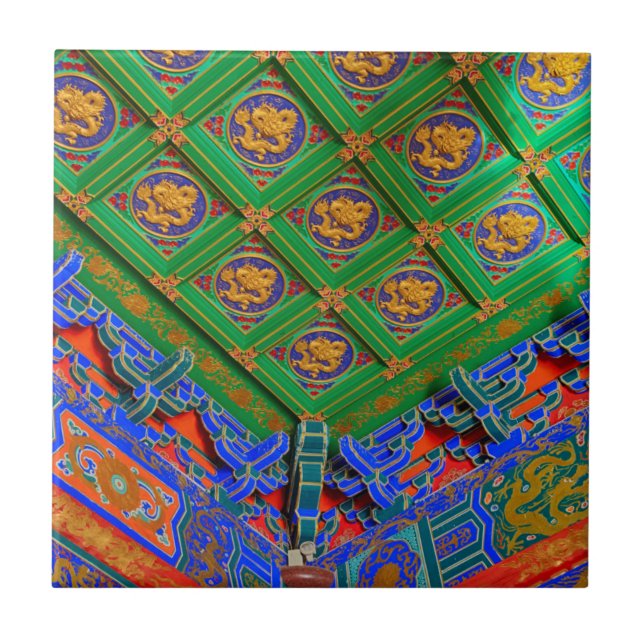 Thailand, Bangkok| Drachentempel Fliese (Vorderseite)