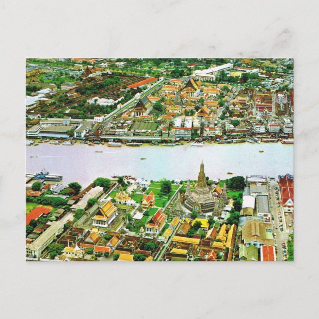 Thailand, Bangkok, Fluss Postkarte (Vorderseite)