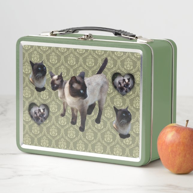 Thailand-born Siamese cat Metall Brotdose (Beispiel)