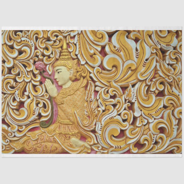 Thailand Buddha-Papiertaschentuch Seidenpapier (Vorderseite)