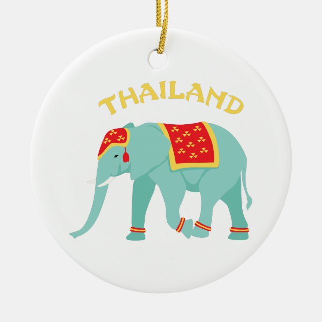 Thailand-Elefant Keramikornament (Vorne)