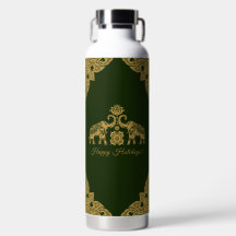 Thailand Elephant Happy Holidays Geschenk Gold & G