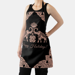 Thailand Elephant Happy Holidays Geschenk Pink & B Schürze
