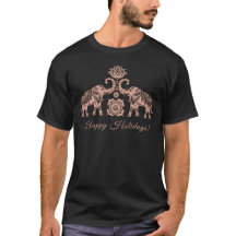 Thailand Elephant Happy Holidays Geschenk Pink & B