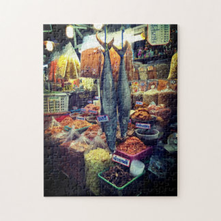 Thailand-Fischmarkt-Puzzlespiel