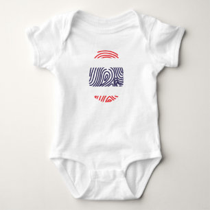 Thailand Flag Fingerprint Baby Strampler