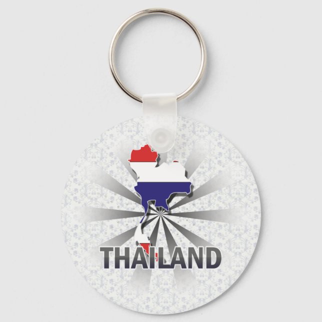 Thailand Flag Map 2.0 Schlüsselanhänger (Vorderseite)