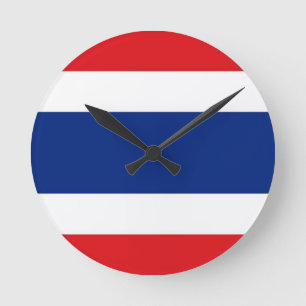 Thailand Flag Runde Wanduhr