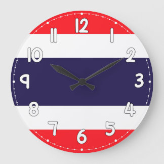 Thailand Flag Wall Clock – Wall Clocks for Kitchen Große Wanduhr