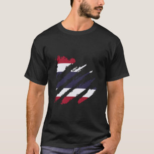 Thailand-Flagge greift nach thailändischen Wurzeln T-Shirt