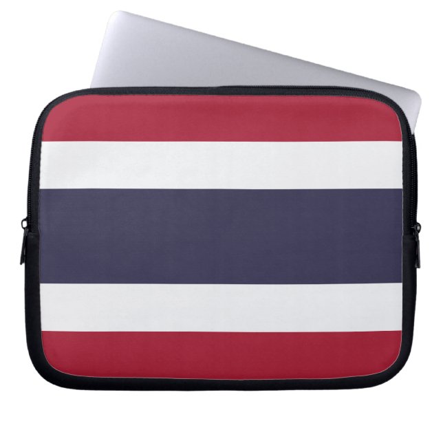 Thailand-Flagge Laptop-Hülle Laptopschutzhülle (Vorderseite)