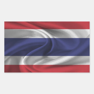 Thailand-Flagge Rechteckiger Aufkleber