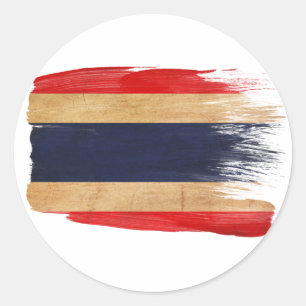Thailand-Flagge Runder Aufkleber