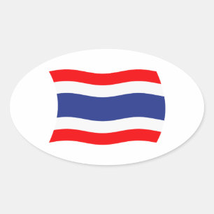 Thailand-Flaggen-Aufkleber Ovaler Aufkleber
