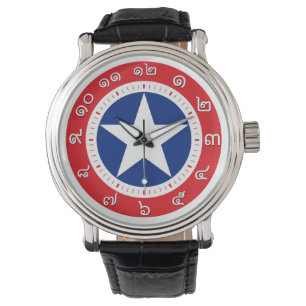 Thailand-Flaggen-Uhr (Zahl in den thailändischen Armbanduhr