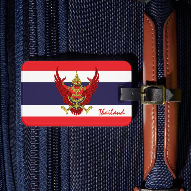 Thailand Gepäckmarken, patriotische thailändische  Gepäckanhänger (Vorderseite Insitu 4)