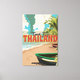 Thailand Hochzeits Reiseplakat Leinwanddruck