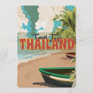 Thailand Hochzeitsreiseplakat Einladung