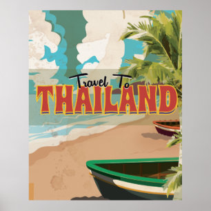 Thailand Hochzeitsreiseplakat. Poster