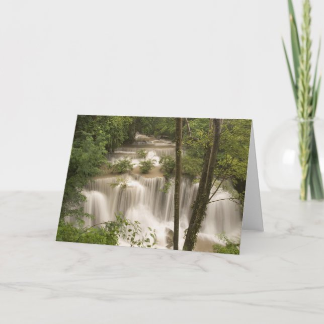 Thailand, Huai Mae Khamin Wasserfall Karte (Vorderseite)