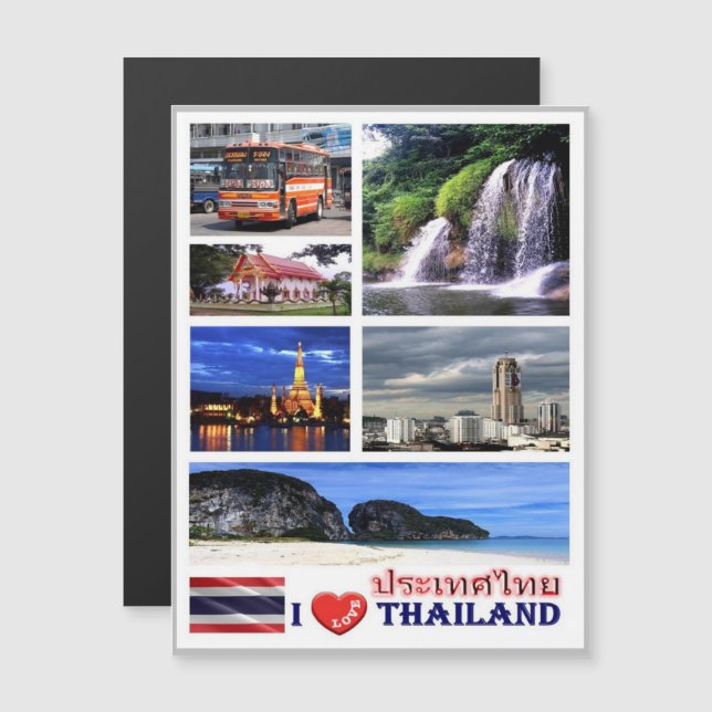 Thailand - I Liebe - Magnetkarte (Vorne/Hinten)