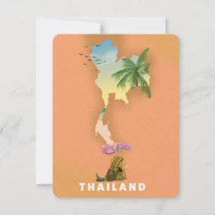 Thailand illustrierte Karte