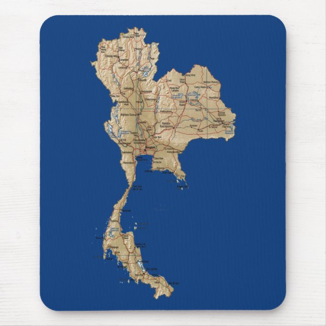 Thailand-Karte Mousepad (Vorne)
