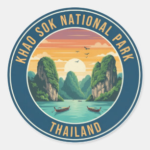 Thailand Khao Sok National Park Travel Runder Aufkleber