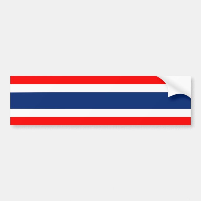 Thailand-Landesflaggenationssymbol Autoaufkleber (Vorne)