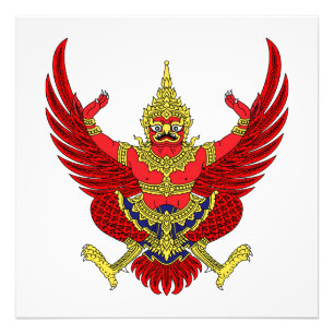 Thailand Landeswappen Symbol Emblem Flagge Fotodruck