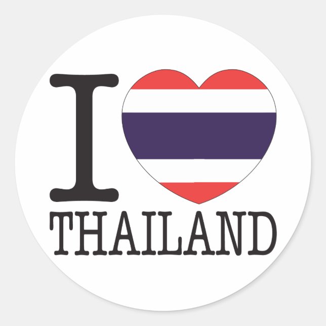 Thailand Liebe v2 Runder Aufkleber (Vorderseite)