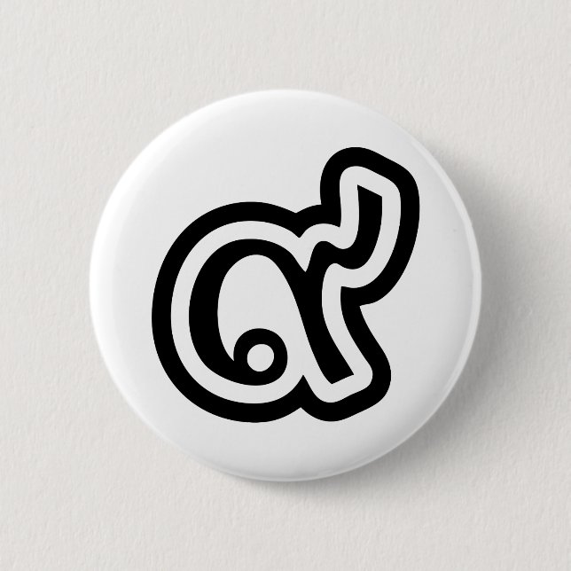 Thailand Lucky Number 9 / Nine / ๙ (Gao/Kao) Thai Button (Vorderseite)