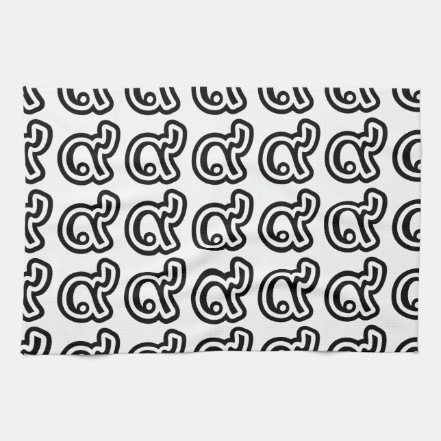 Thailand Lucky Number 9 / Nine / ๙ (Gao/Kao) Thai Geschirrtuch (Horizontal)