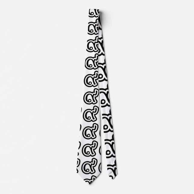 Thailand Lucky Number 9 / Nine / ๙ (Gao/Kao) Thai Krawatte (Vorderseite)