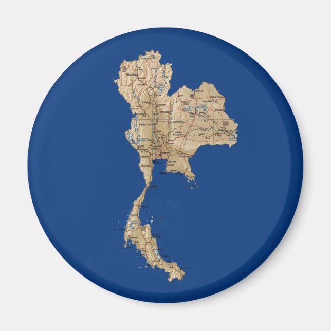 Thailand Map Magnet (Vorne)