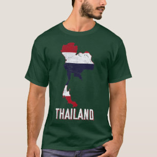 Thailand Map Thai Flag T-Shirt