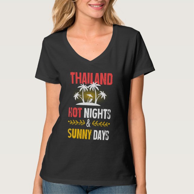 Thailand Nights Party Vacation Quote T-Shirt (Vorderseite)