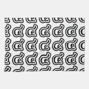 Thailand Nummer 4 / Vier / ๔ (siehe/Si) Thailändis Geschirrtuch